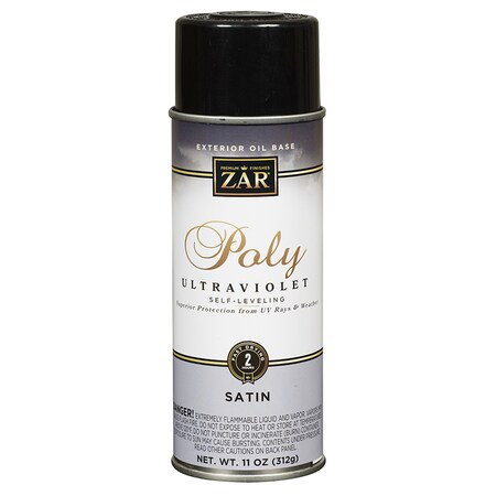 Zar 11 Oz Clear Zar Exterior OilBased Polyurethane Finish Spray Satin 34107